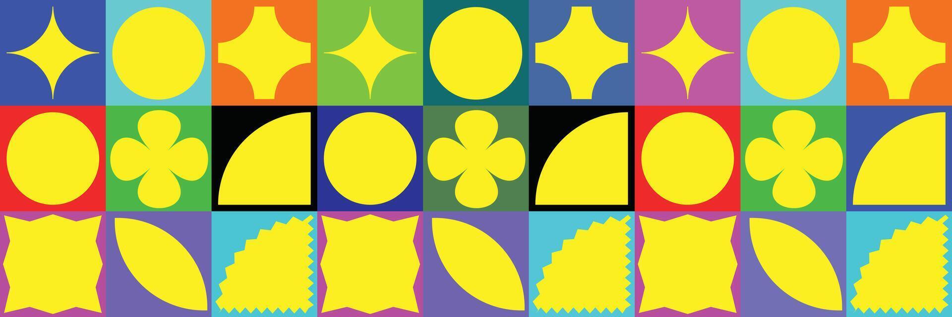 Geometric Abstract Cover Poster Collection. Eye-Catching Abstract Shape Backgrounds for Magazines, Brochures, Flyers , and Page Layouts. vector