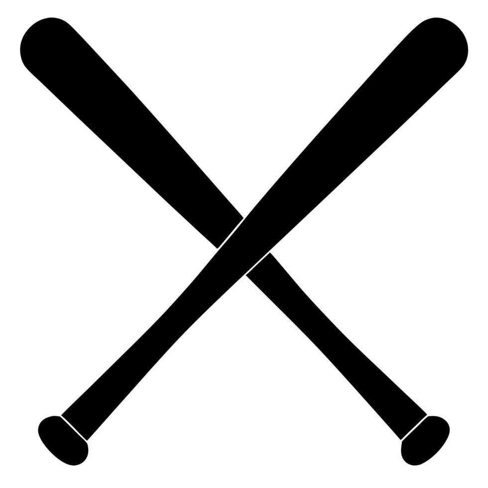baseball bats black silhouette illustration vector
