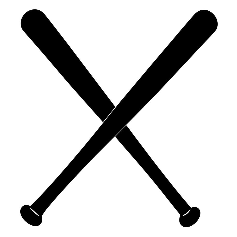 baseball bats black silhouette illustration vector