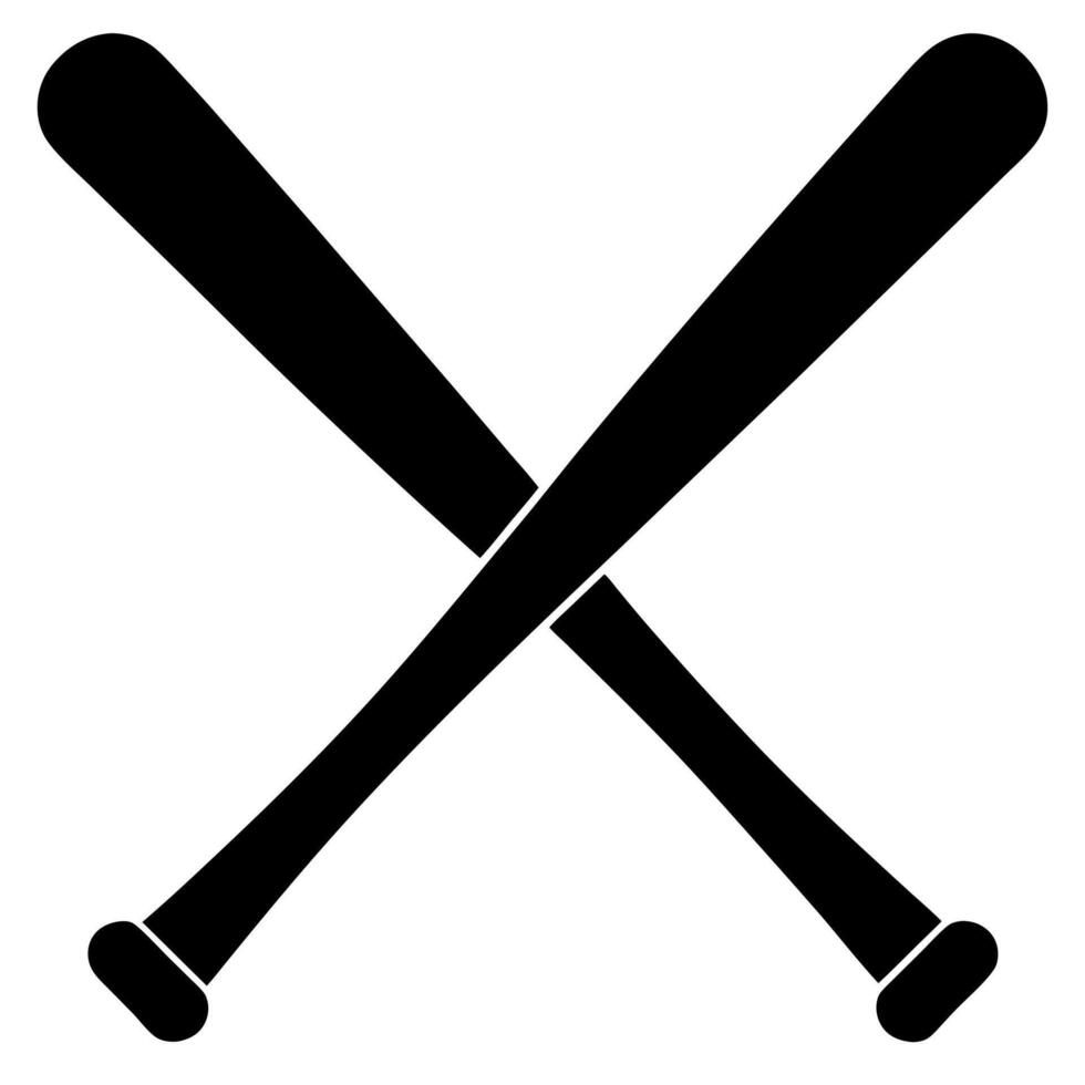 baseball bats black silhouette illustration vector