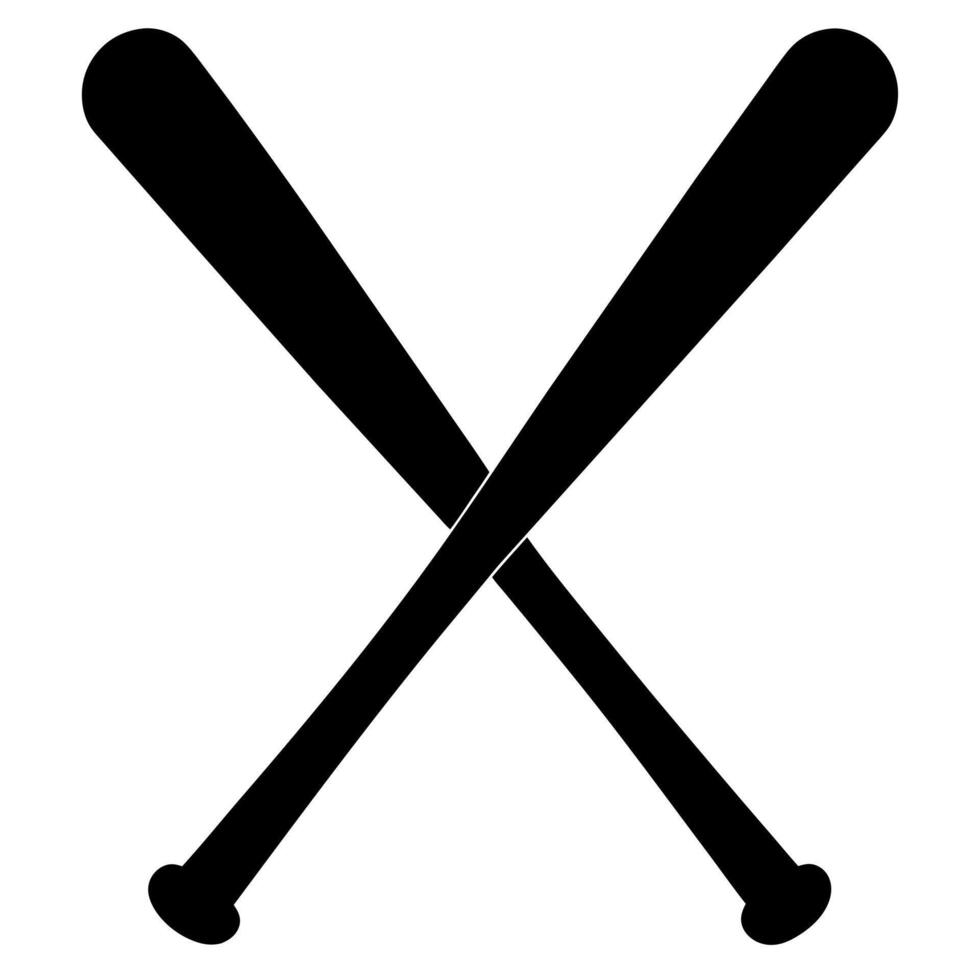 baseball bats black silhouette illustration vector