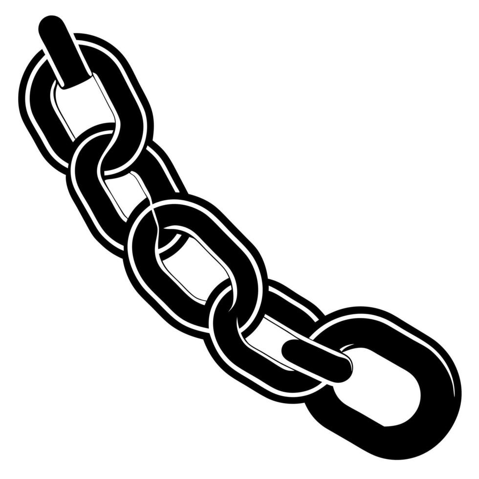 chain black silhouette illustration vector