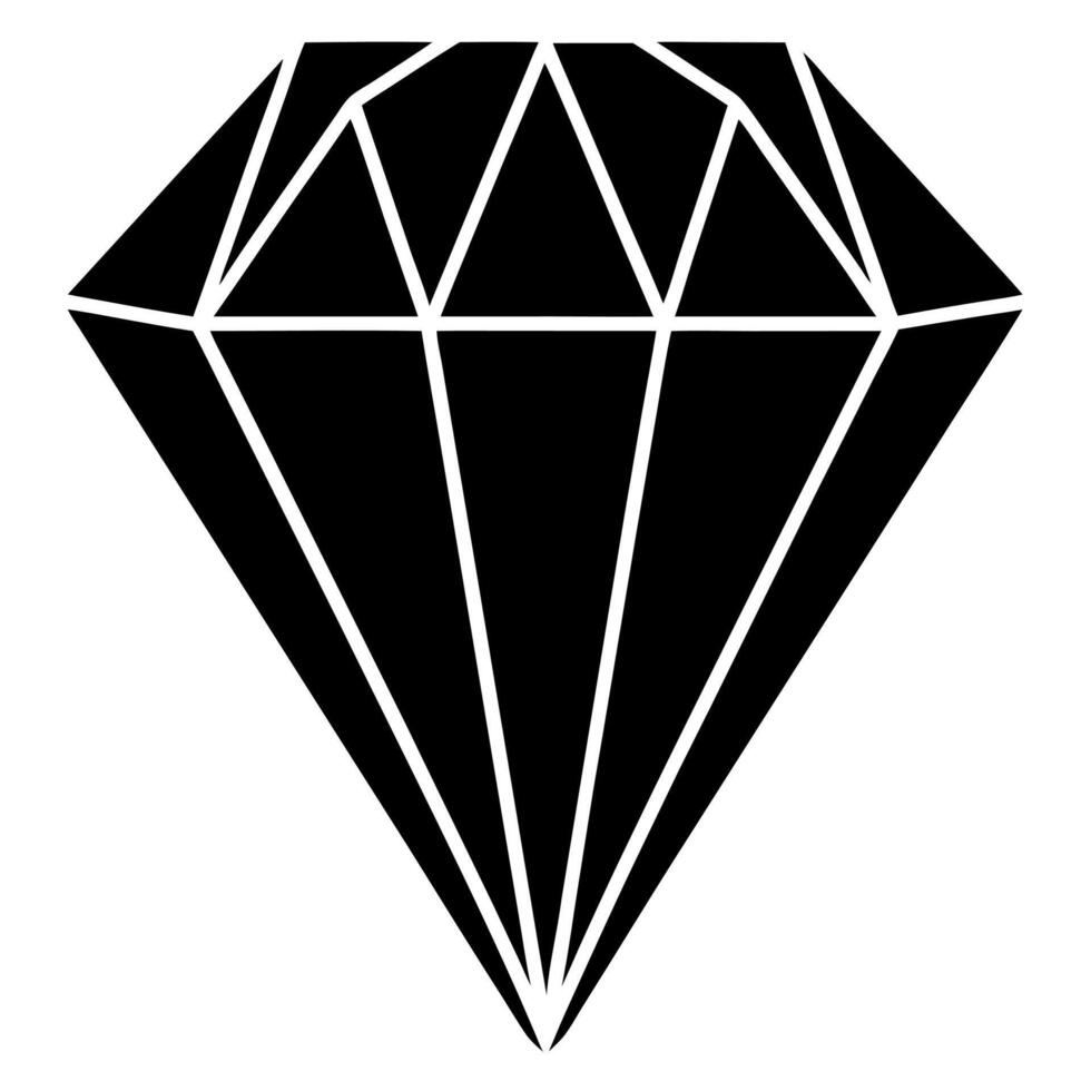 diamond black silhouette illustration vector