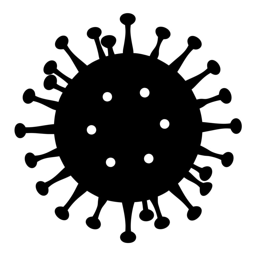 coronovirus black silhouette illustration vector