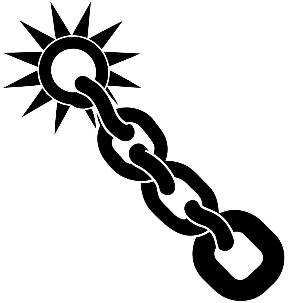 chain black silhouette illustration vector