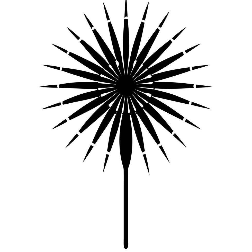 firework black silhouette illustration vector