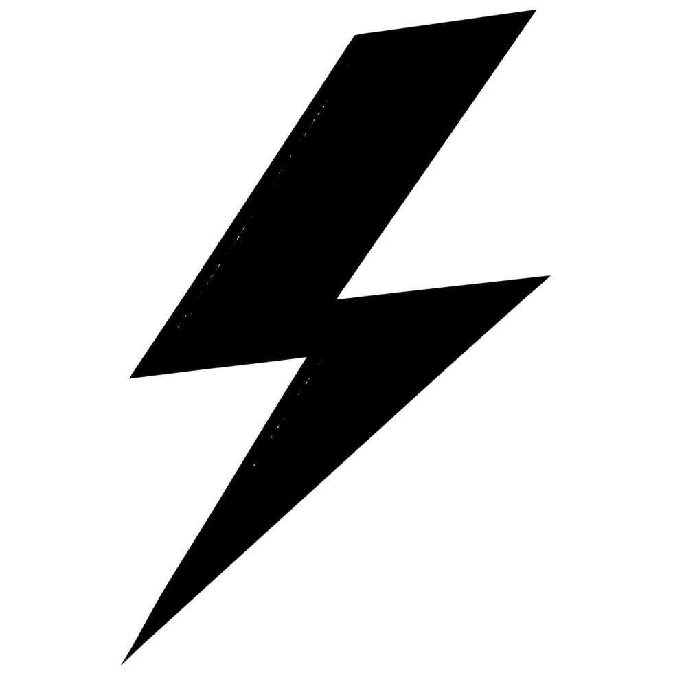 electric lightning bolt black silhouette illustration vector