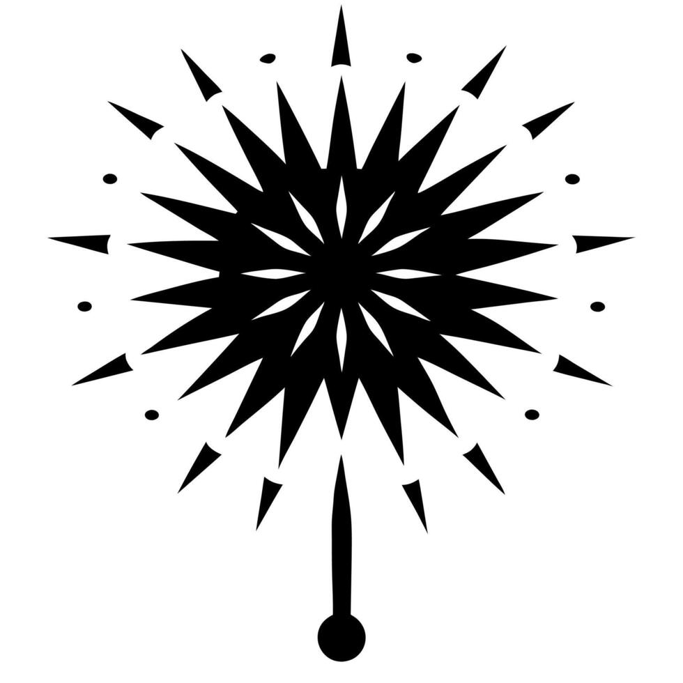 firework black silhouette illustration vector