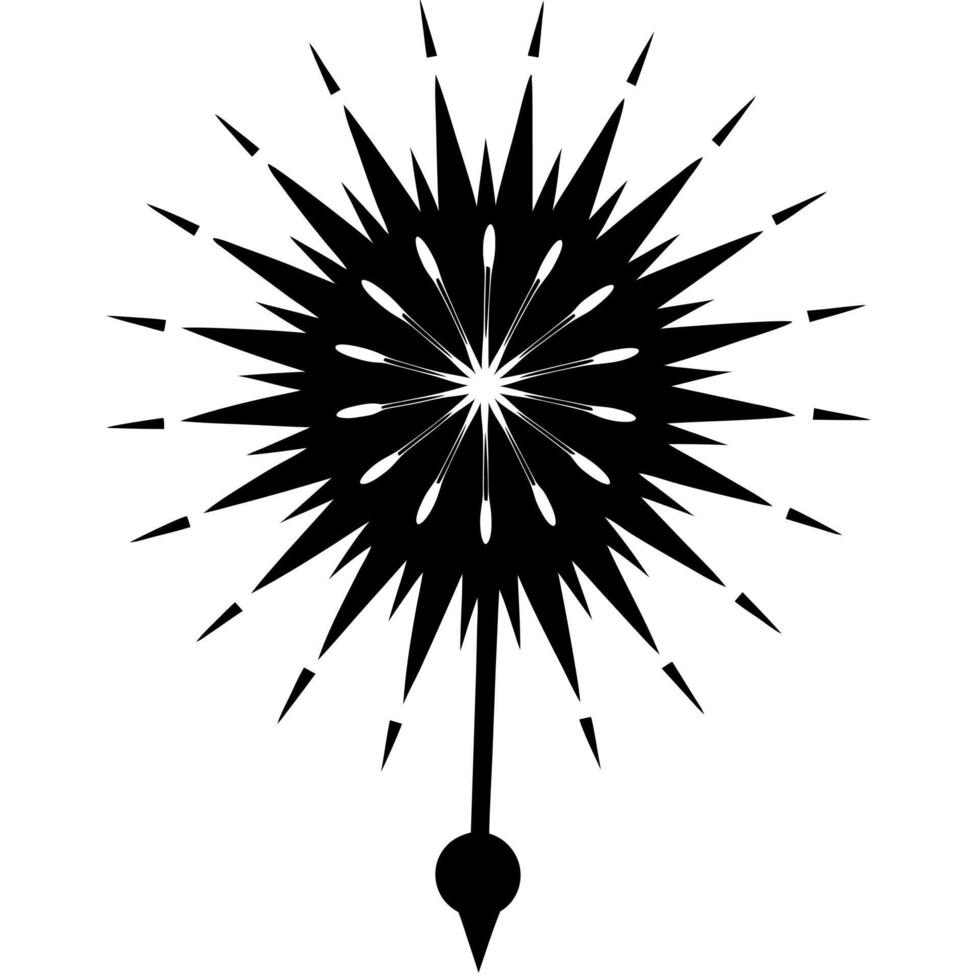 firework black silhouette illustration vector