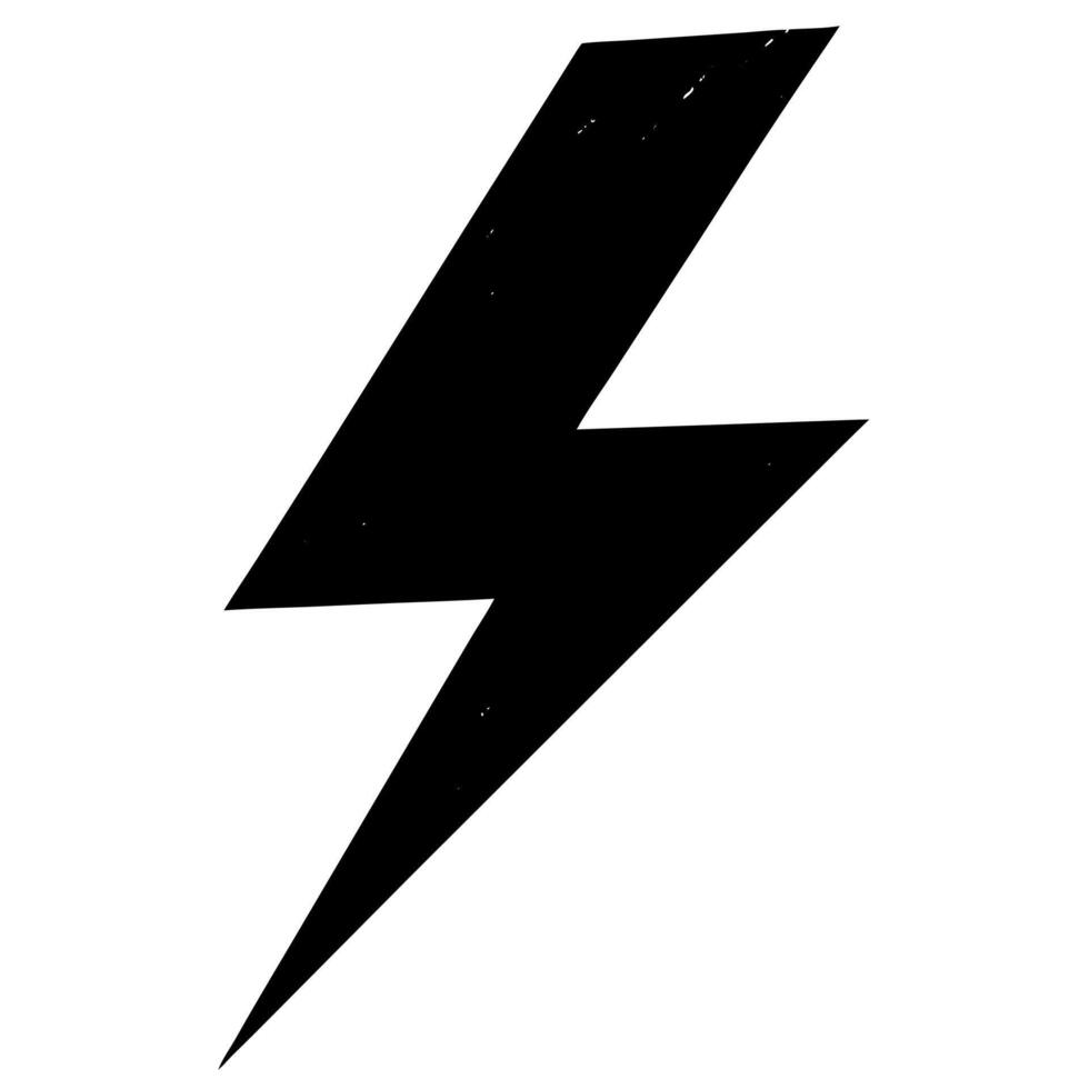 electric lightning bolt black silhouette illustration vector