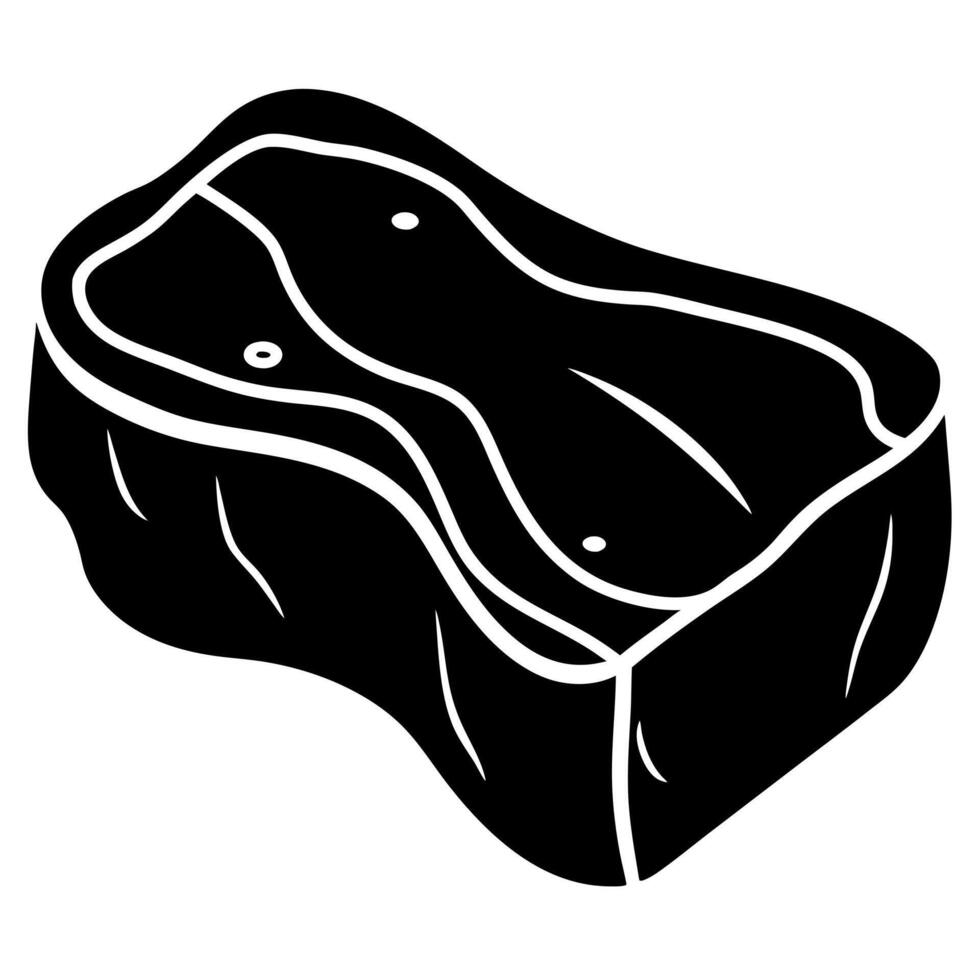 beef meat black silhouette illustration vector