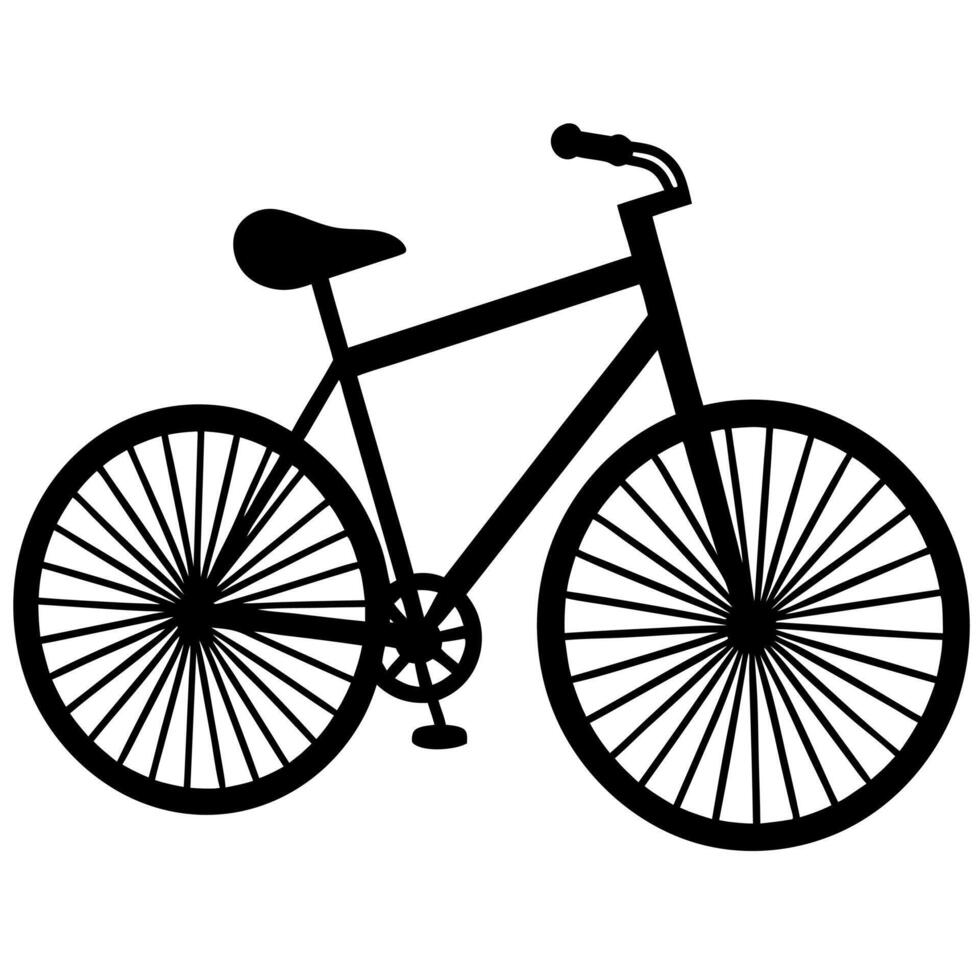 bicycle black silhouette illustration vector