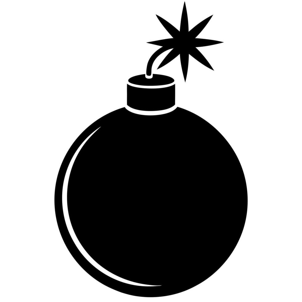 bomb black silhouette illustration vector
