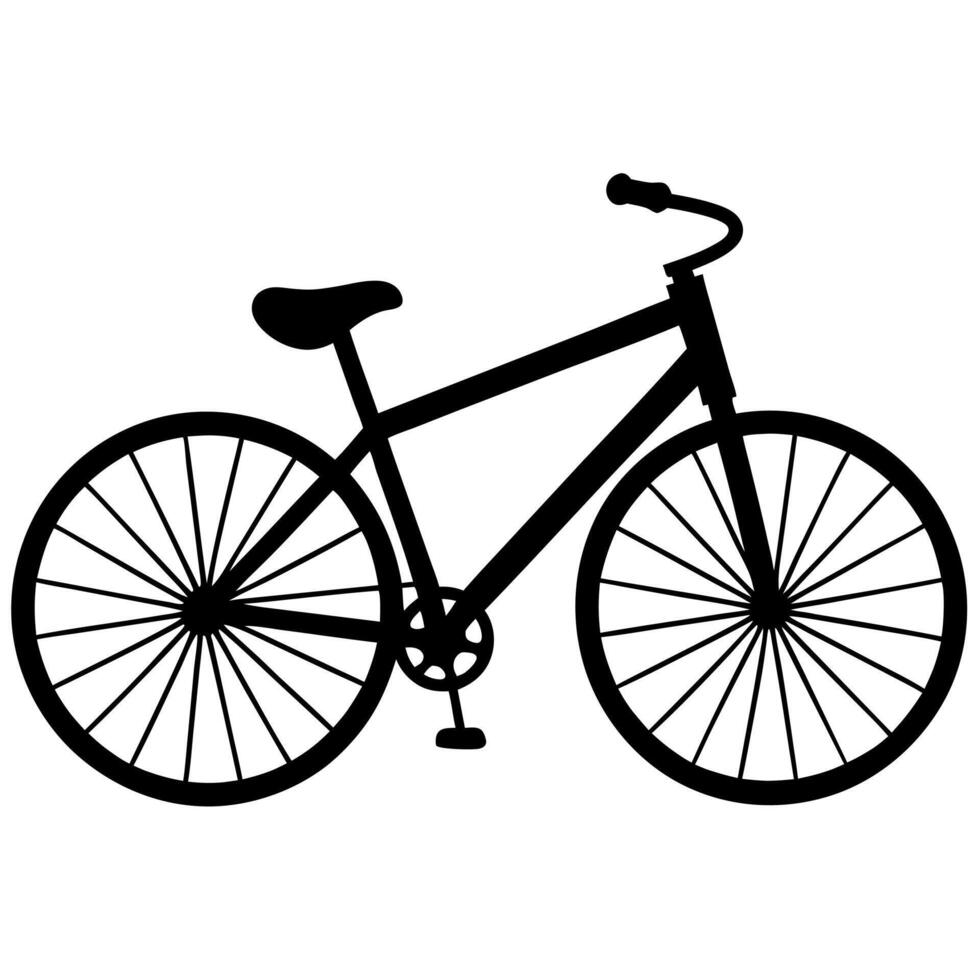 bicycle black silhouette illustration vector