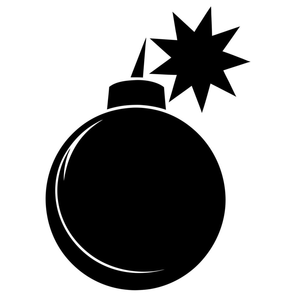 bomb black silhouette illustration vector