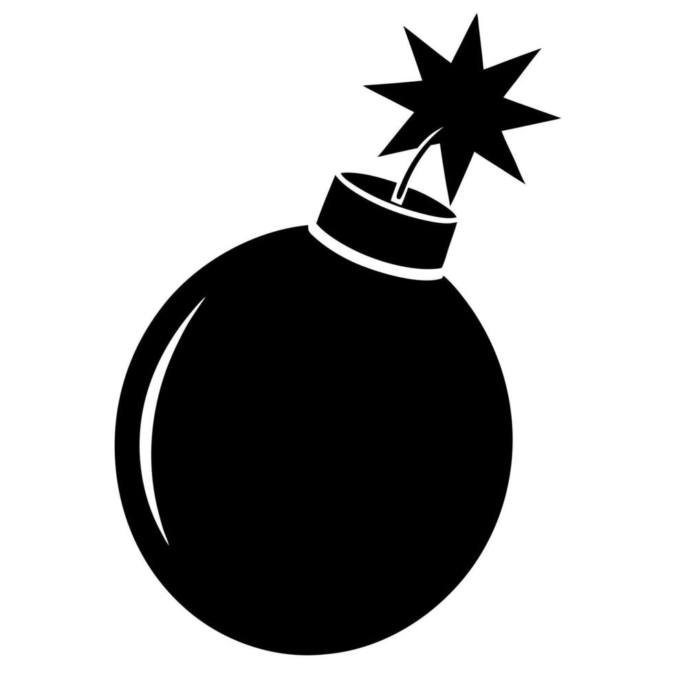 bomb black silhouette illustration vector