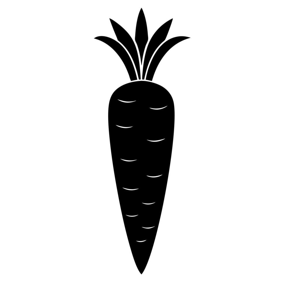 carrot black silhouette illustration vector