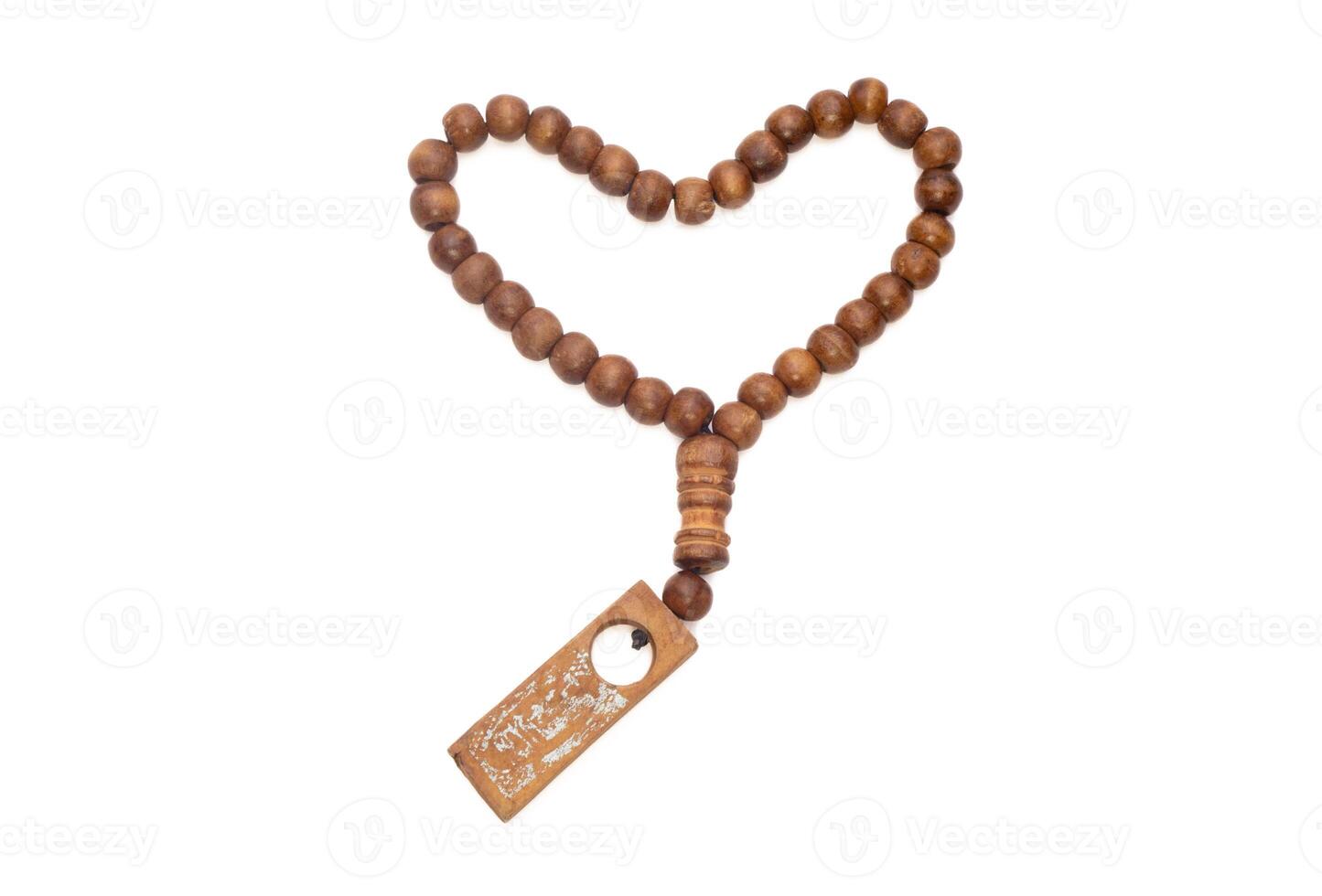 prayer beads, isolated on white background photo