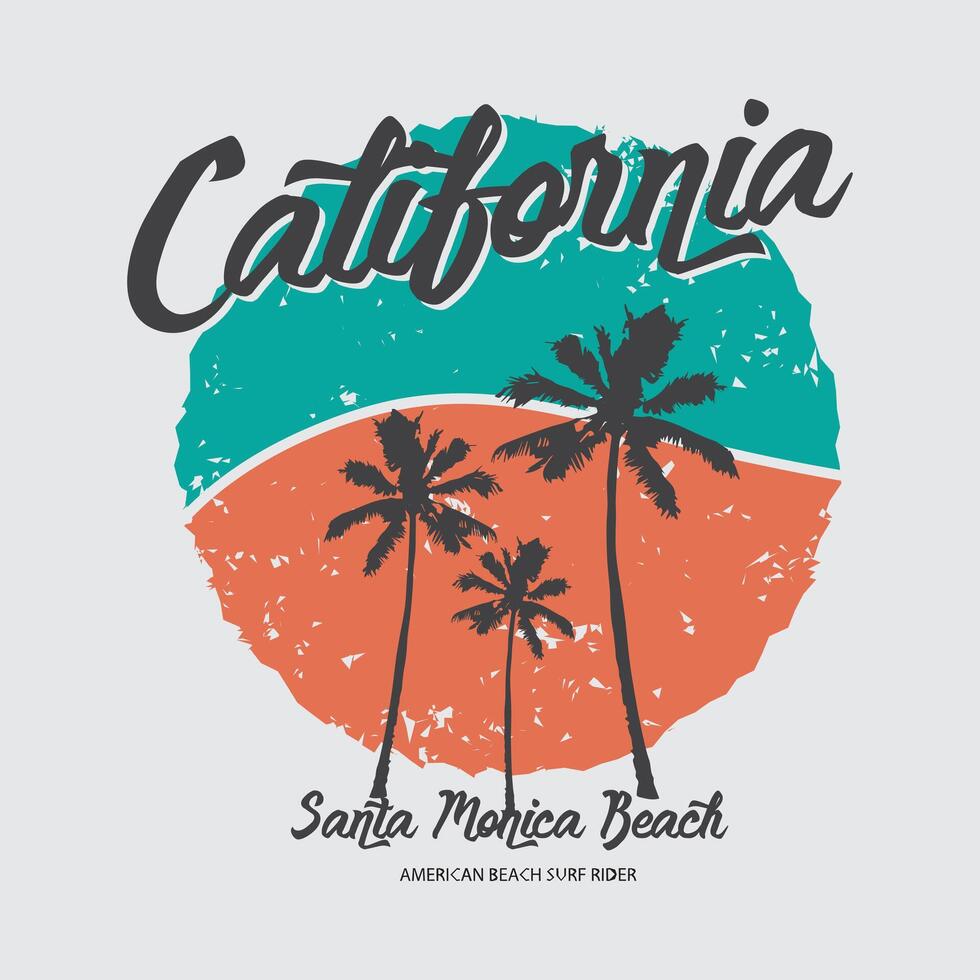 California surfing stylish t-shirt and apparel abstract design. print, typography, poster vector