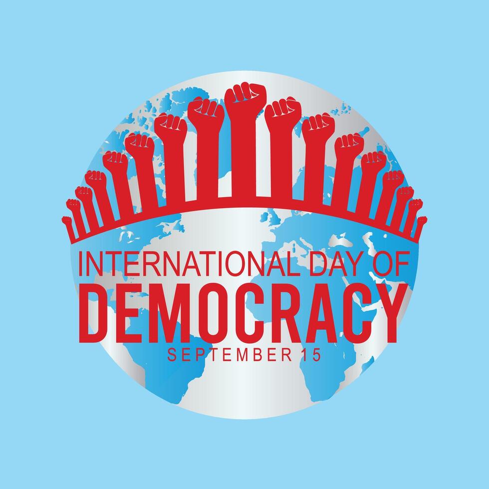 International Day of Democracy is observed every year on September. banner design template illustration background design. vector