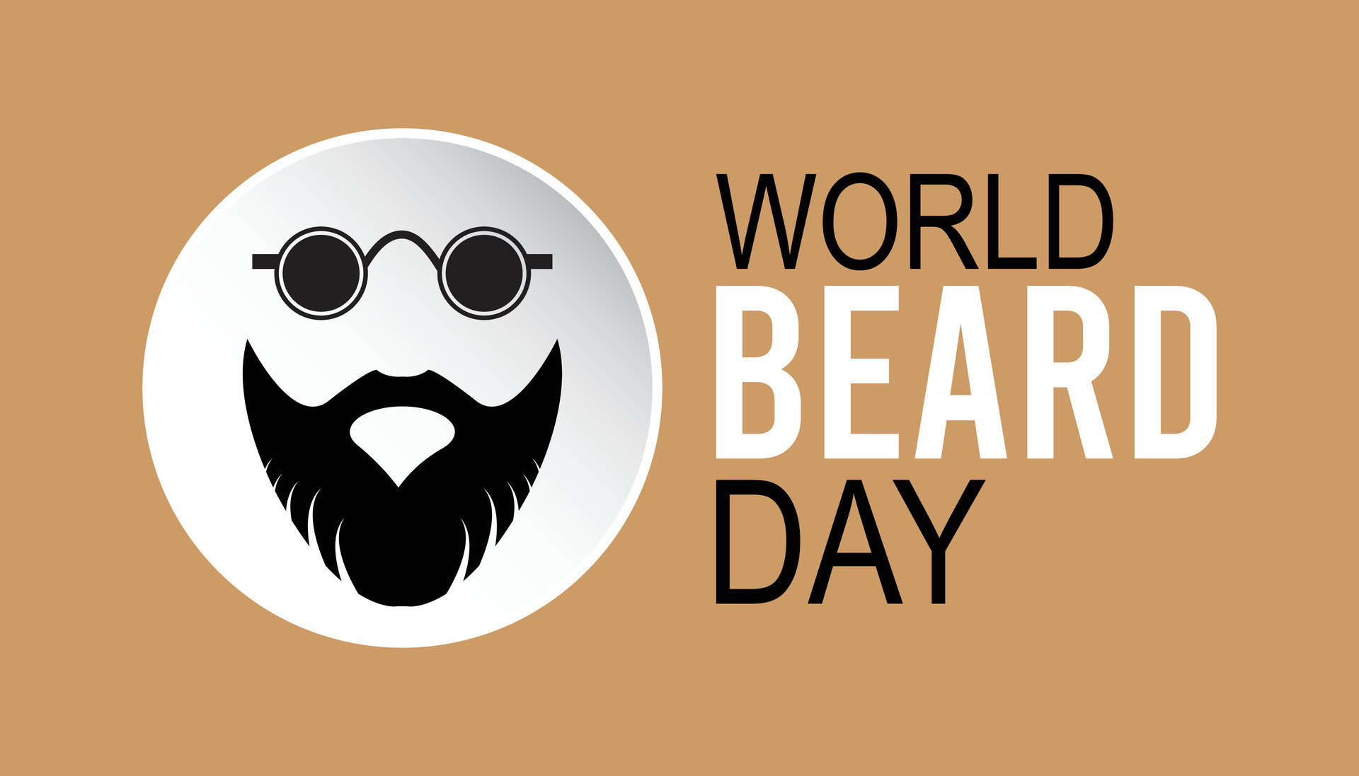 World Beard Day is observed every year on September. banner design template illustration