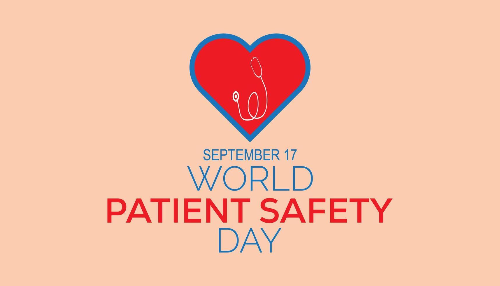 world patient safety day is observed every year on September. banner design template illustration background design. vector