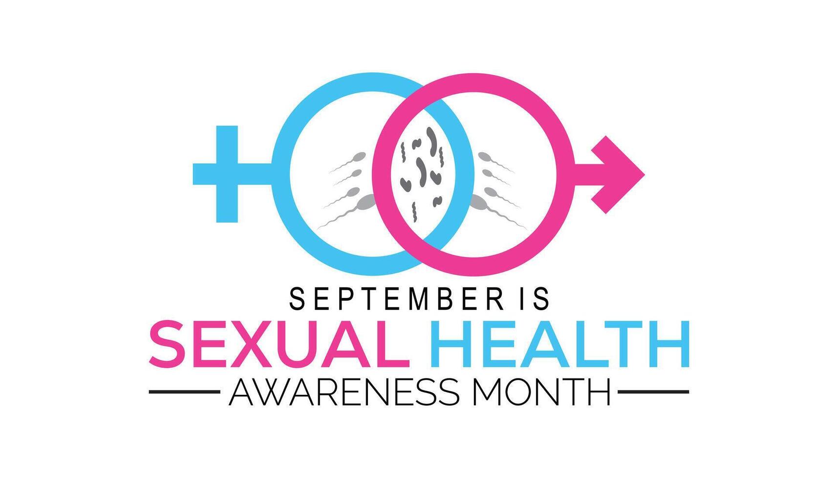 Sexual Health Awareness Month is observed every year on September. banner design template illustration background design. vector