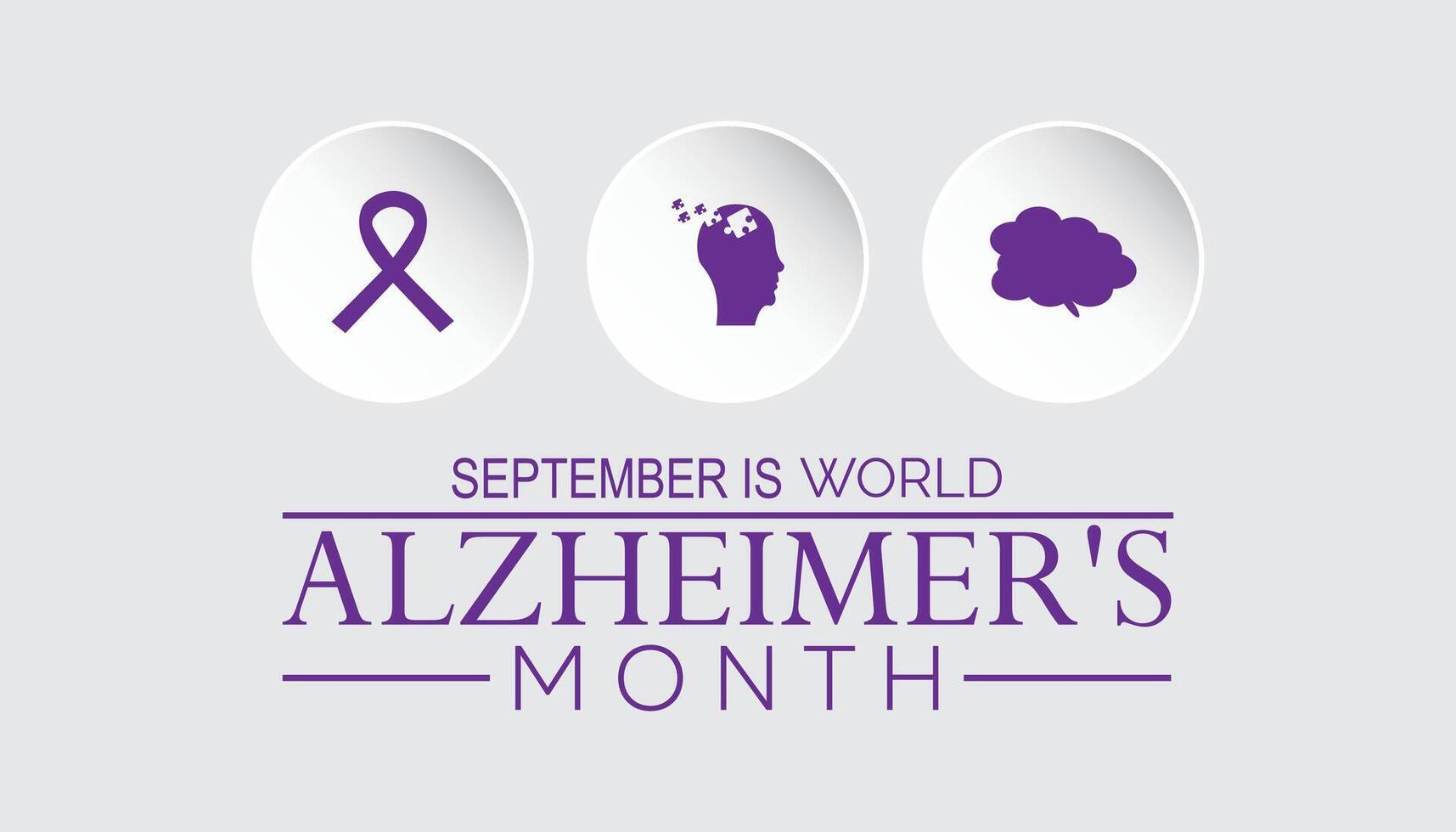 World Alzheimer's Month is observed every year on September. banner design template illustration background design. vector