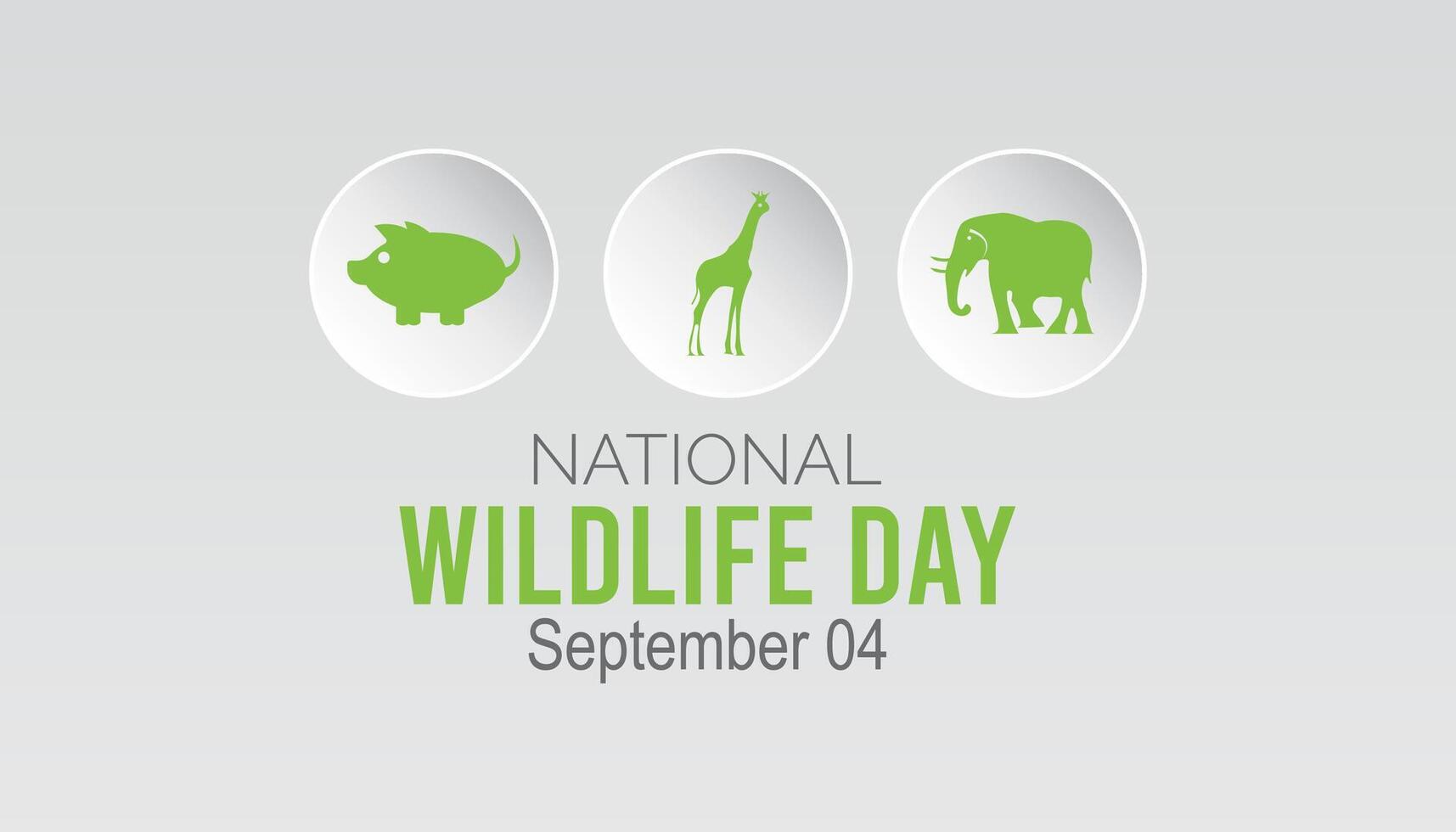 National Wildlife Day is observed every year on September. banner design template illustration background design. vector
