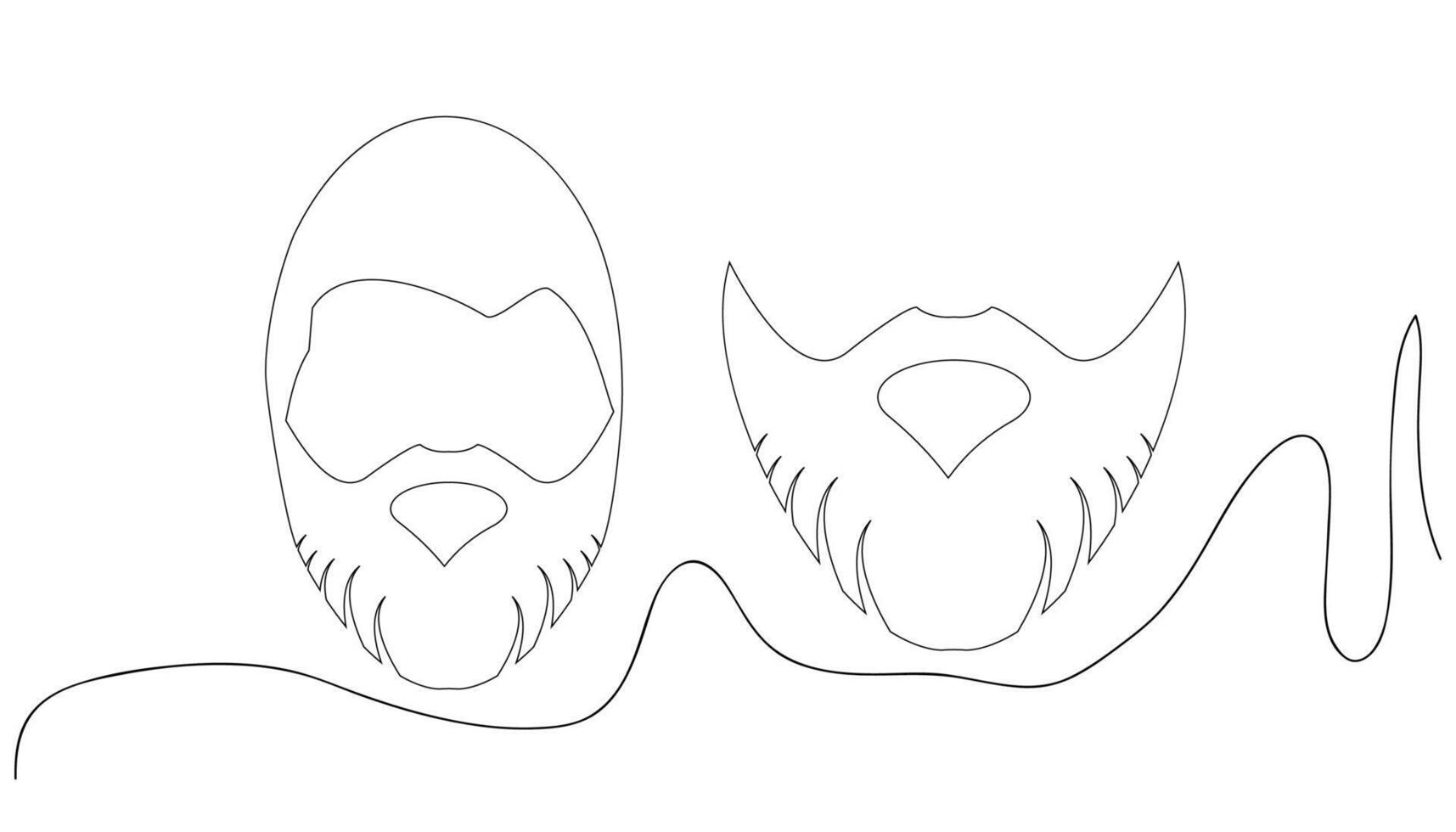 World Beard Day is observed every year on September. banner design template illustration background design. vector