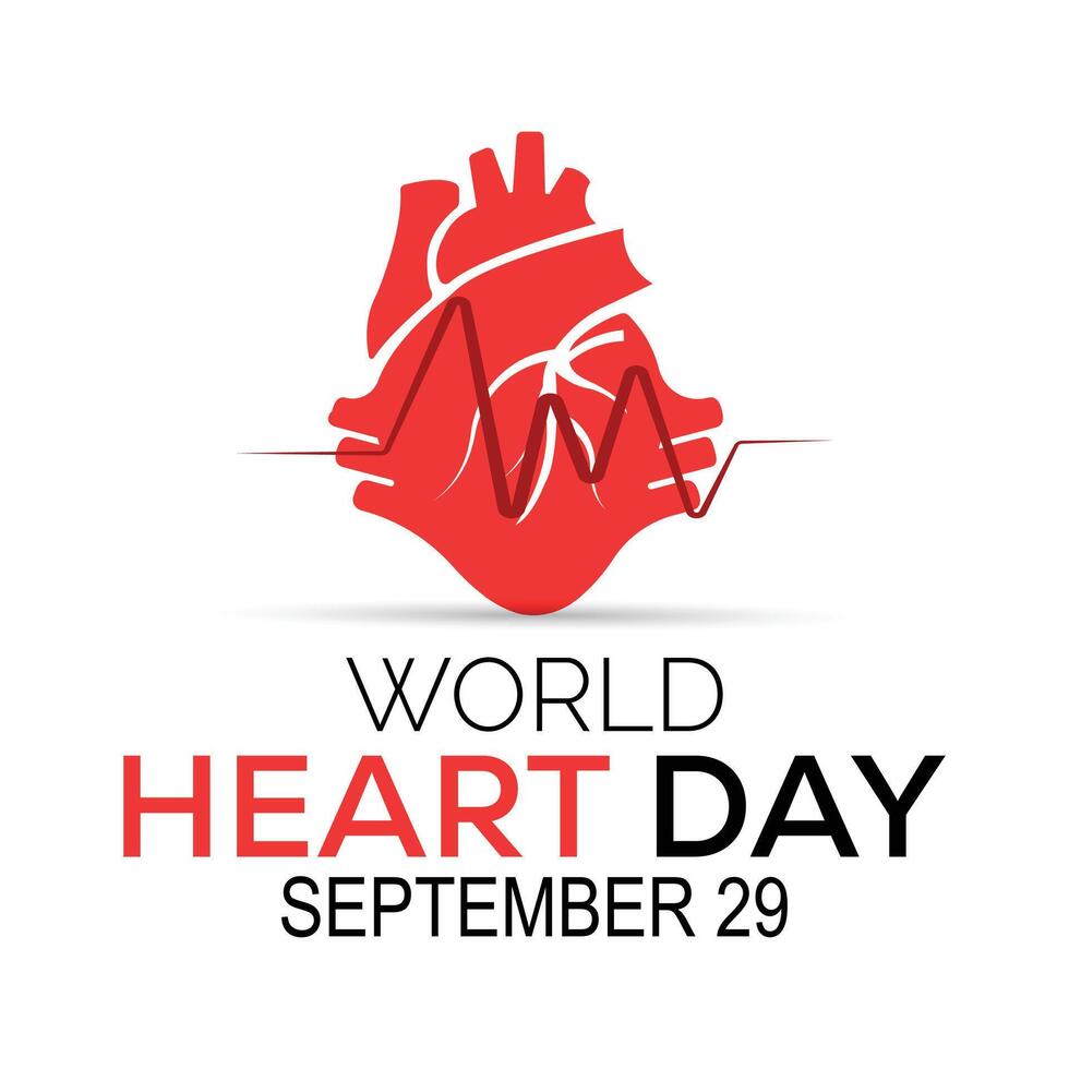 World Heart Day is observed every year on September. banner design template illustration background design. vector