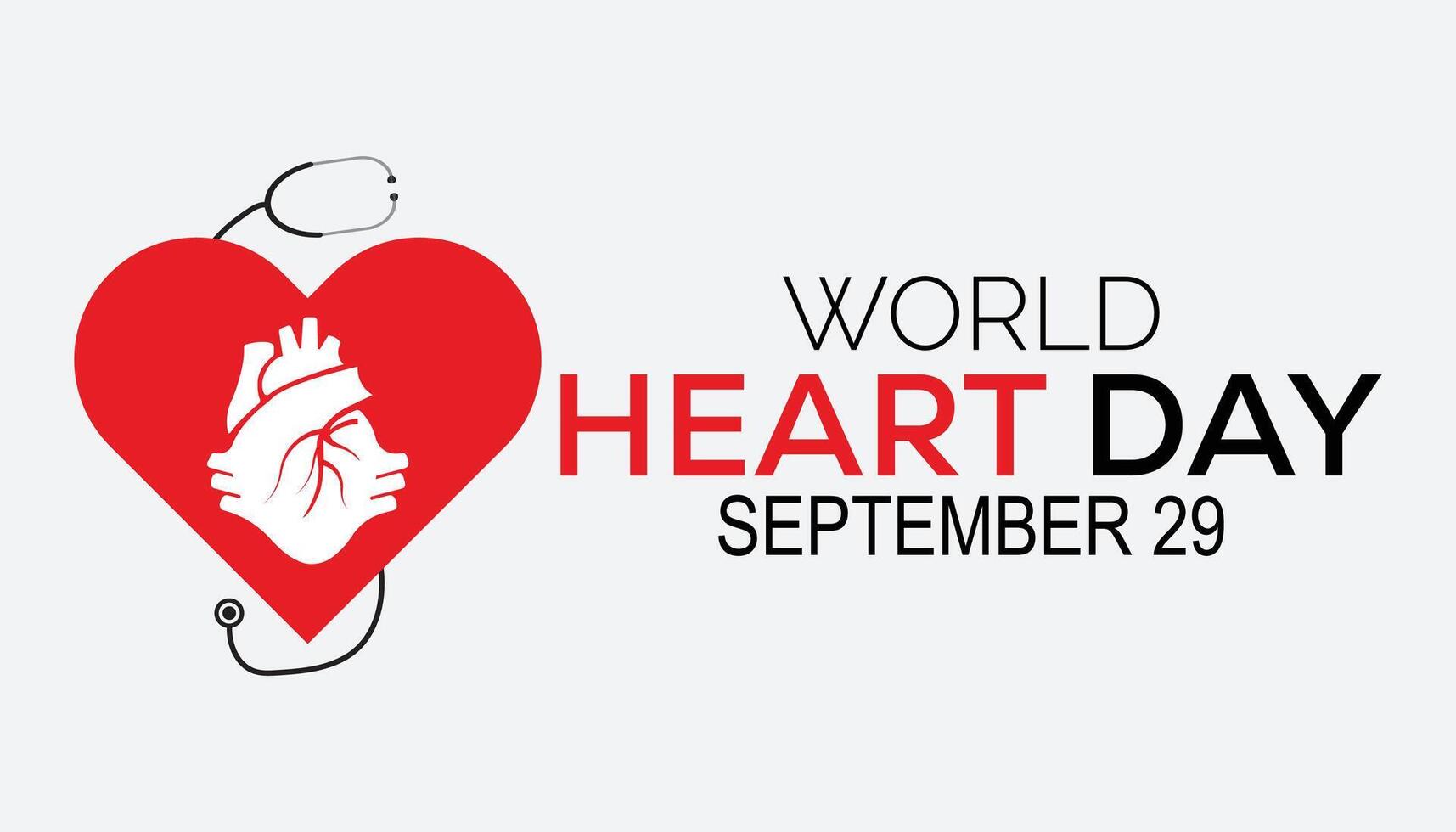 World Heart Day is observed every year on September. banner design template illustration background design. vector