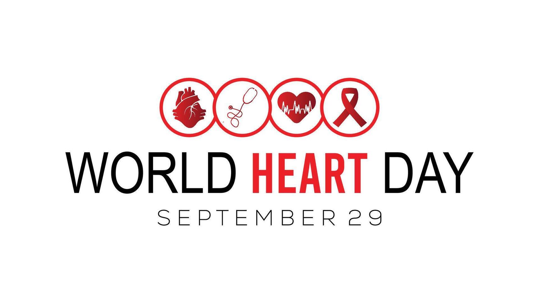 World Heart Day is observed every year on September. banner design template illustration background design. vector