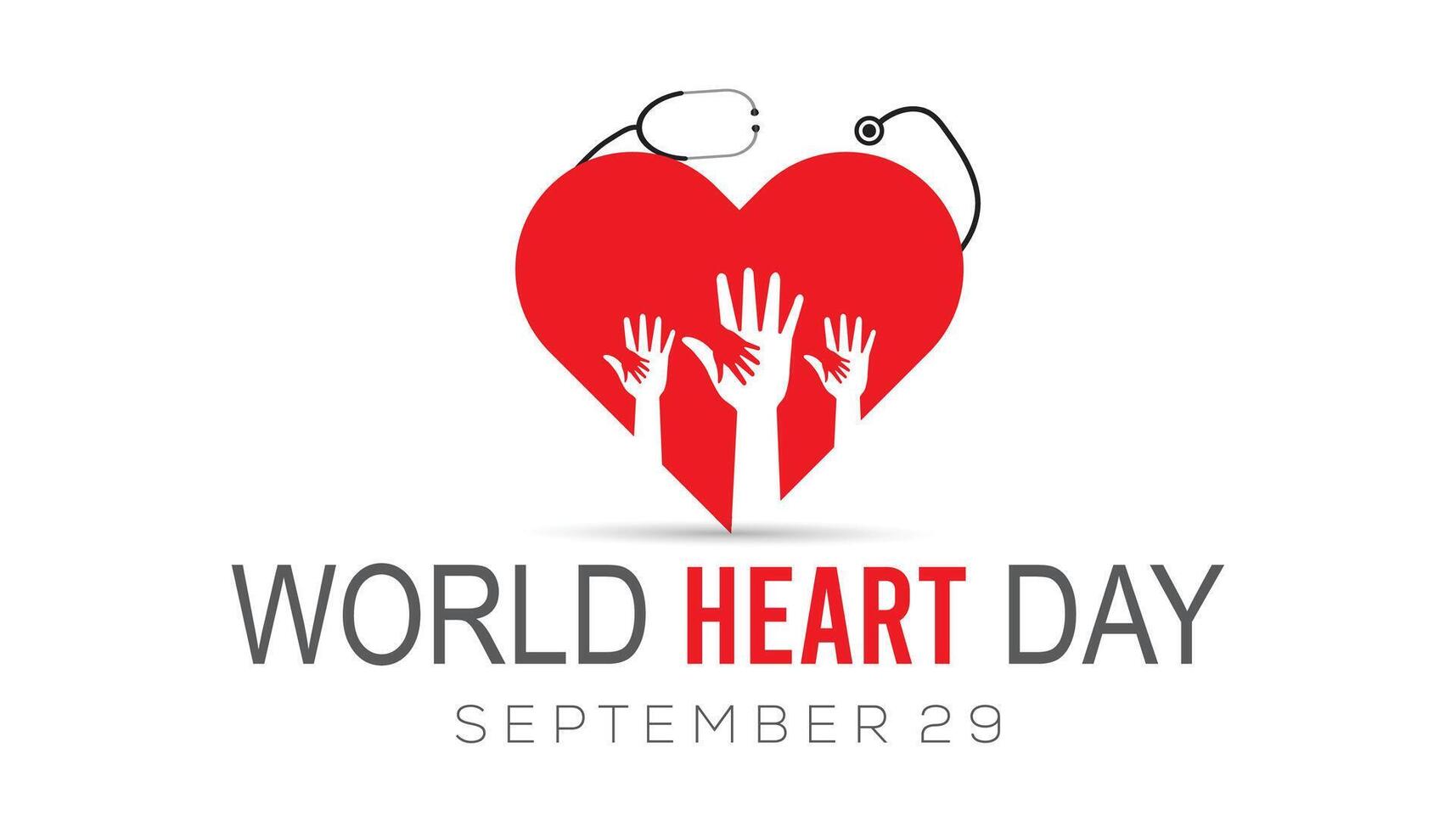 World Heart Day is observed every year on September. banner design template illustration background design. vector