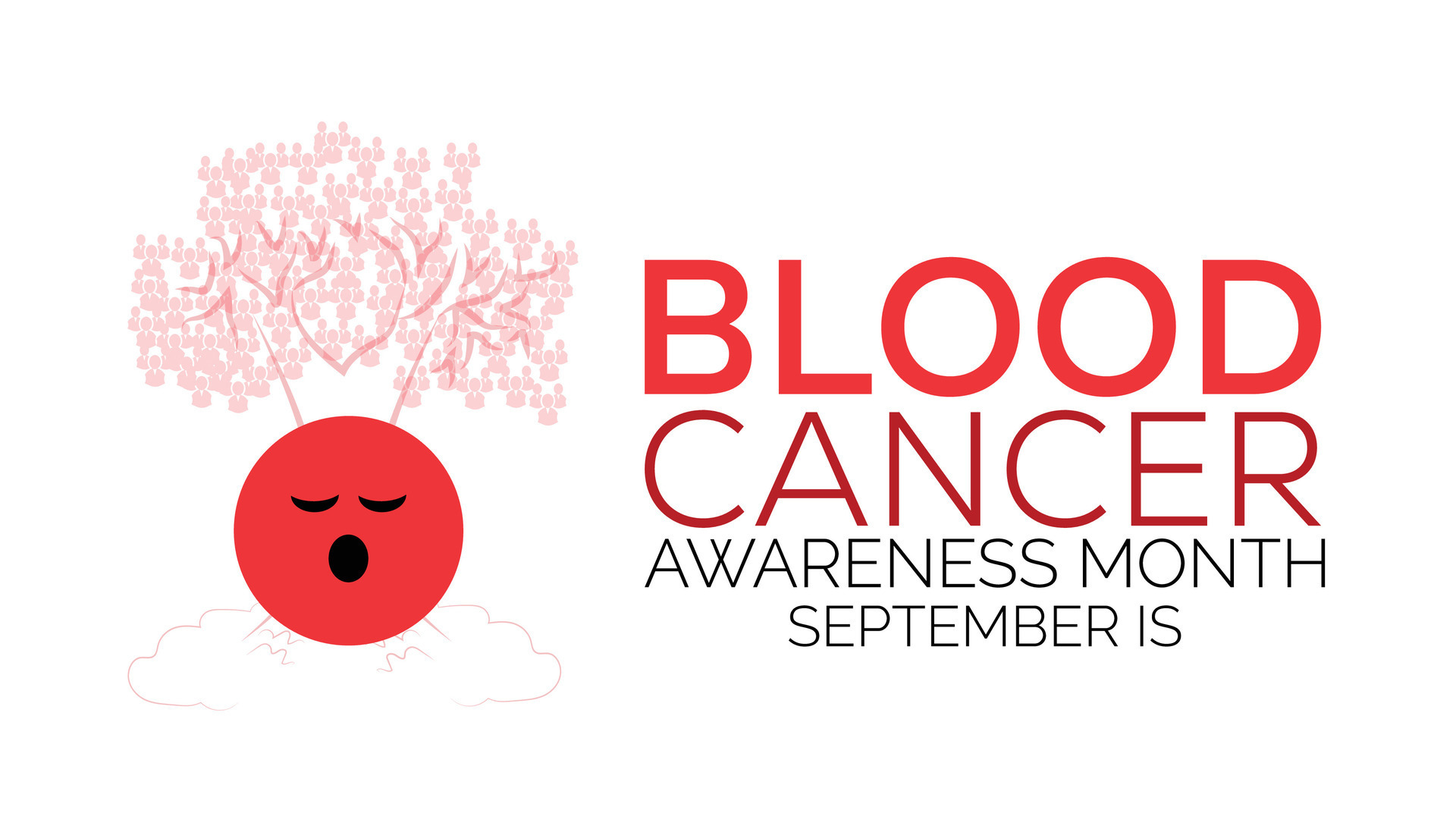 September is Blood Cancer Awareness Month Illustration background ...