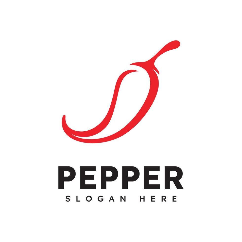 Spicy chili logo , red pepper logo icon template vector