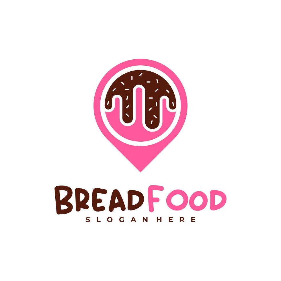 Bread Point logo template, Creative Bread logo design concepts vector