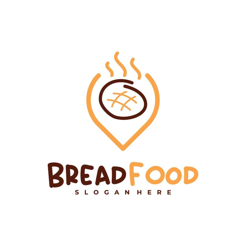 Bread Point logo template, Creative Bread logo design concepts vector
