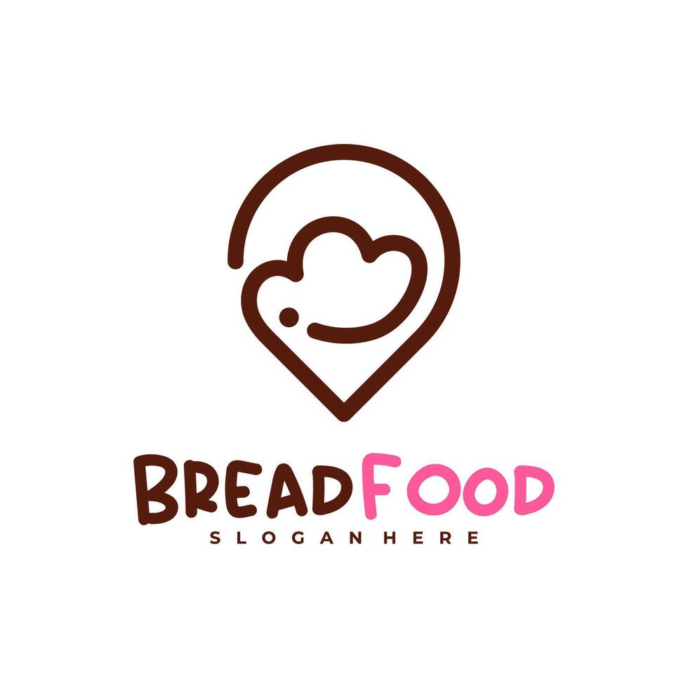 Bread Point logo template, Creative Bread logo design concepts vector