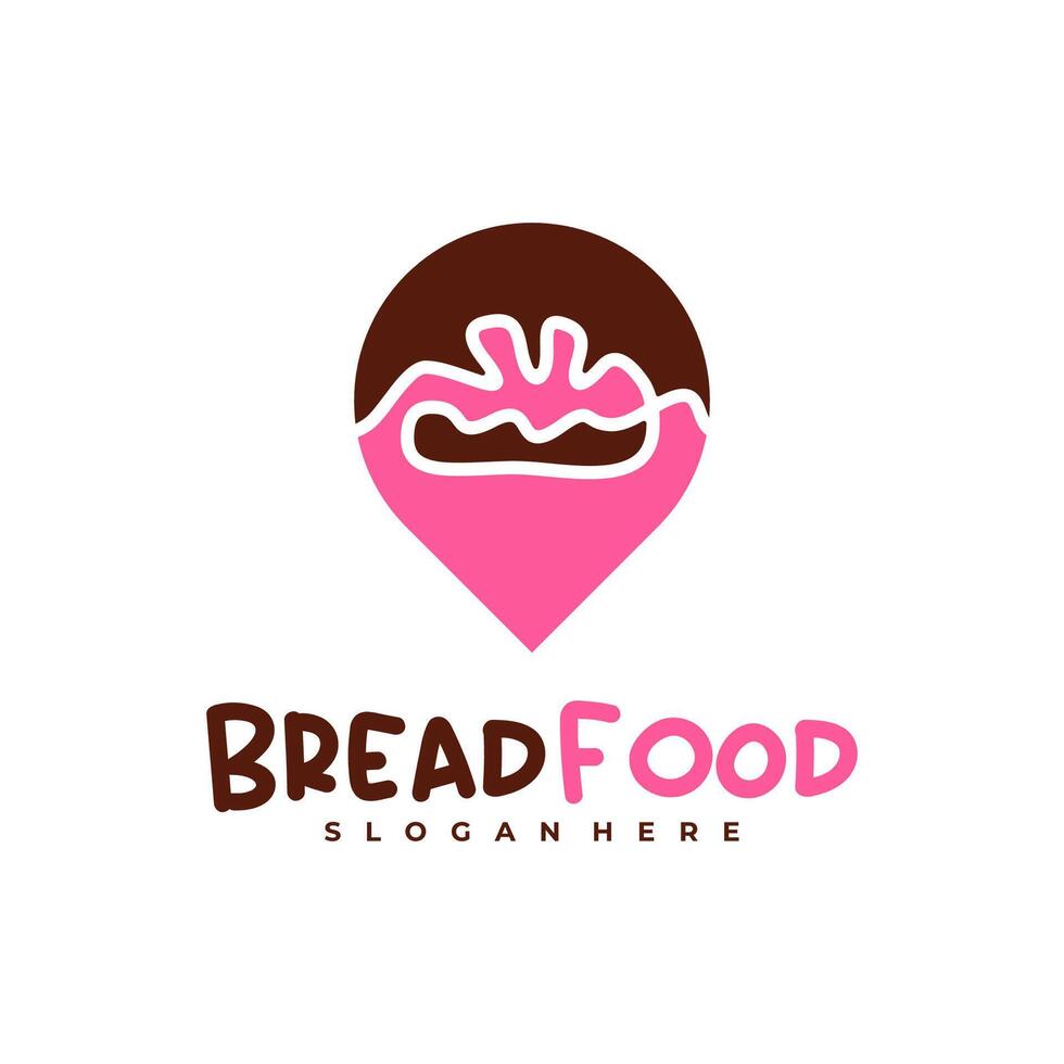 Bread Point logo template, Creative Bread logo design concepts vector