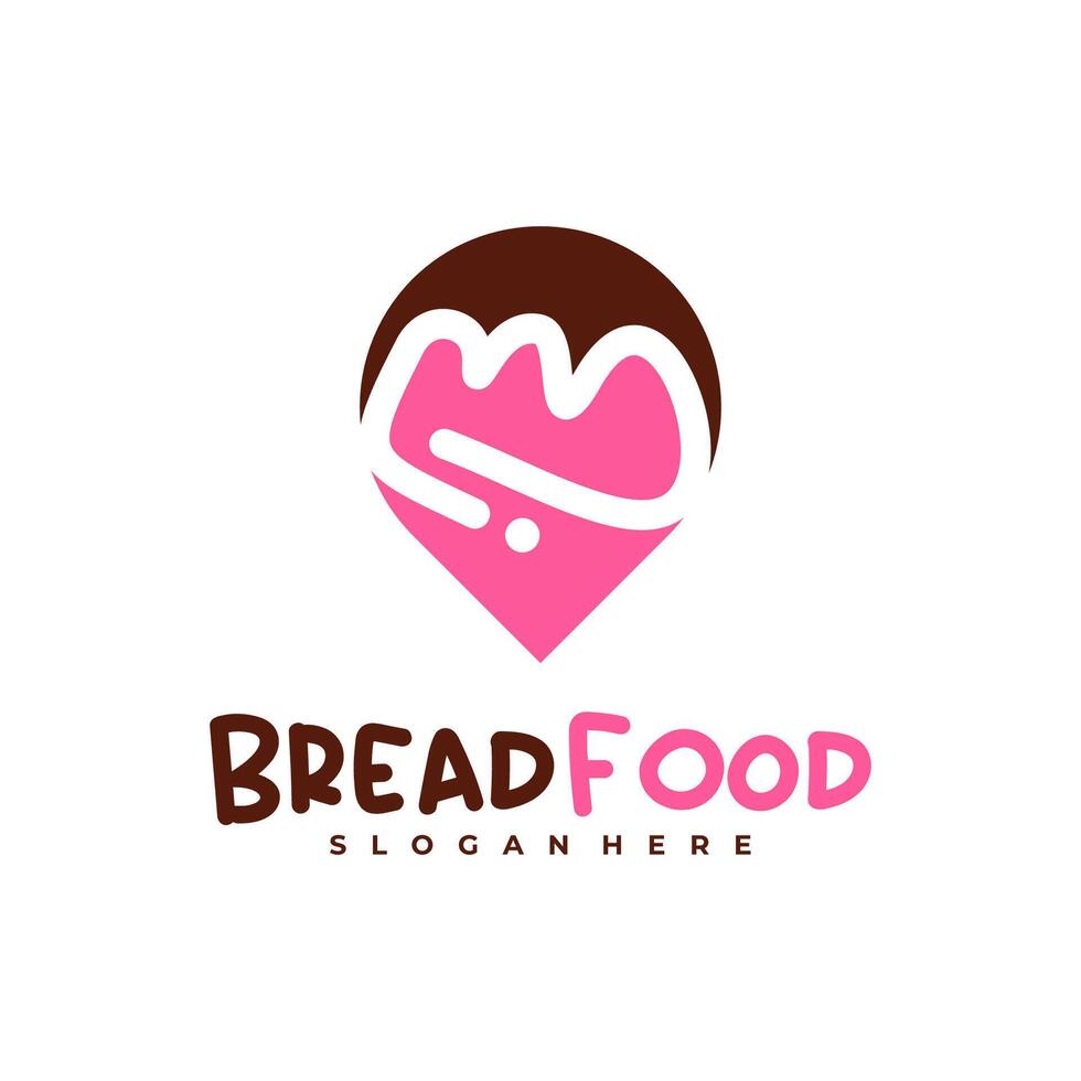 Bread Point logo template, Creative Bread logo design concepts vector