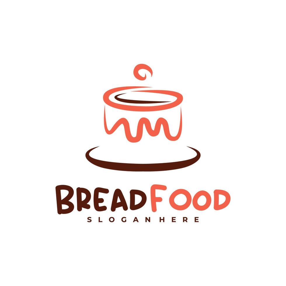 Bread Food logo template, Creative Bread logo design concepts vector