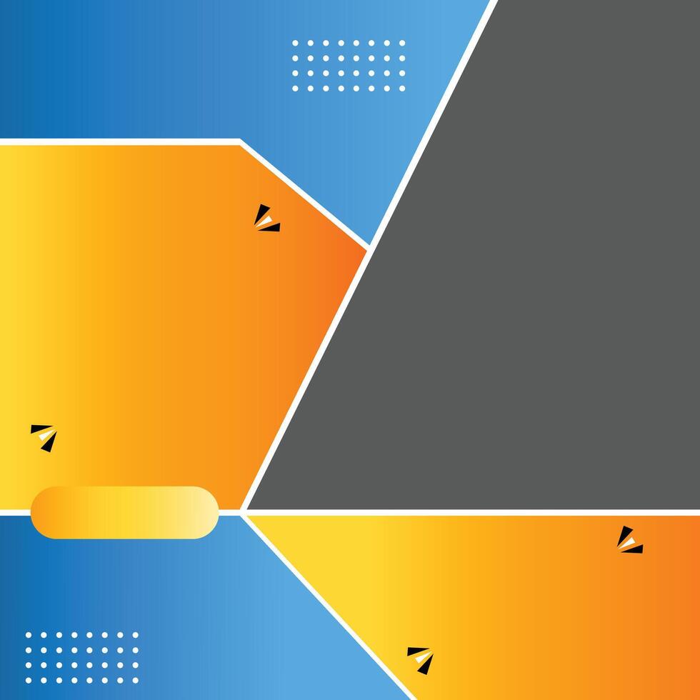 Yellow And Blue Template For Digital Marketing Design vector