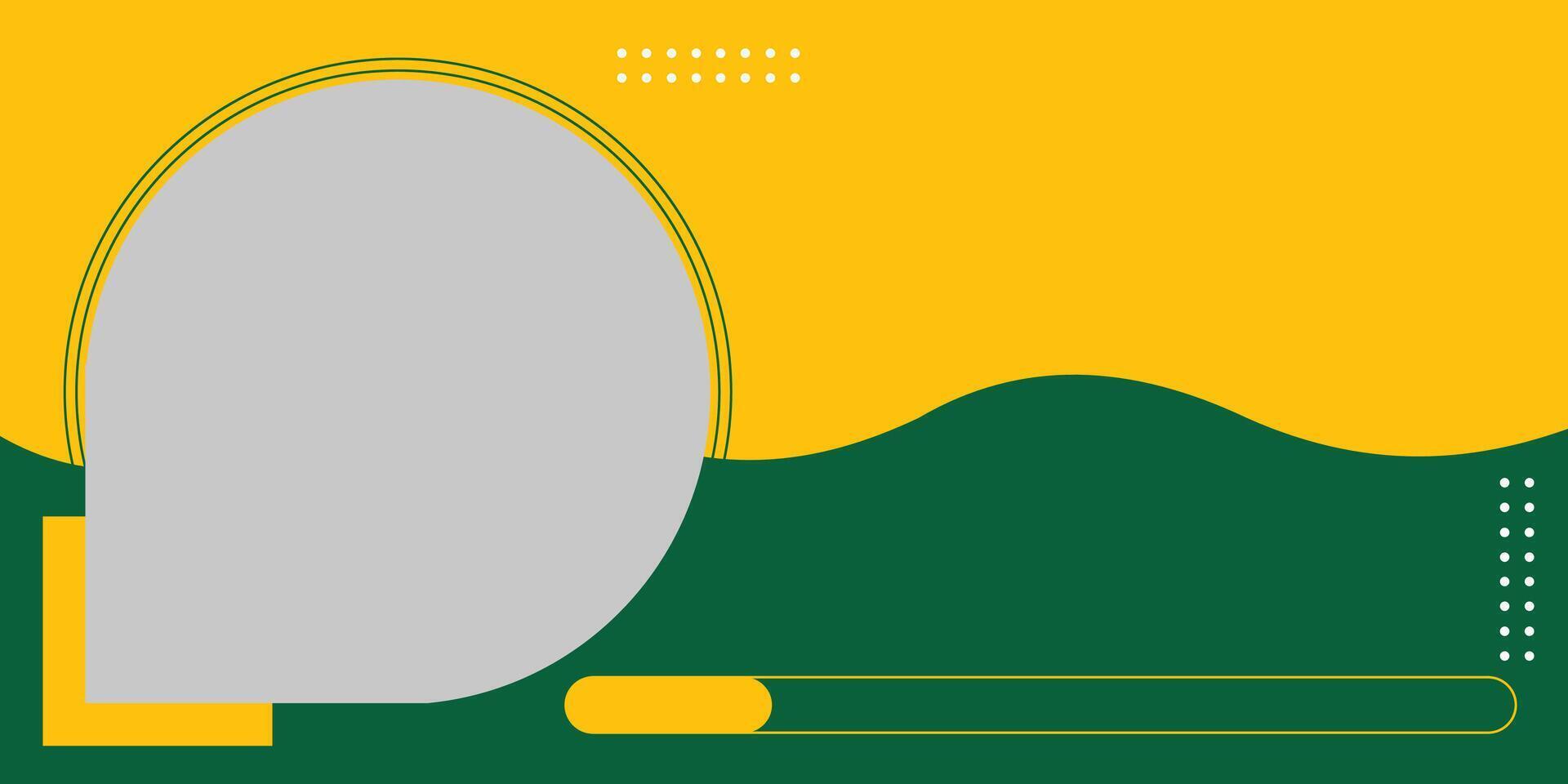 Yellow And Green Banner Template Background vector