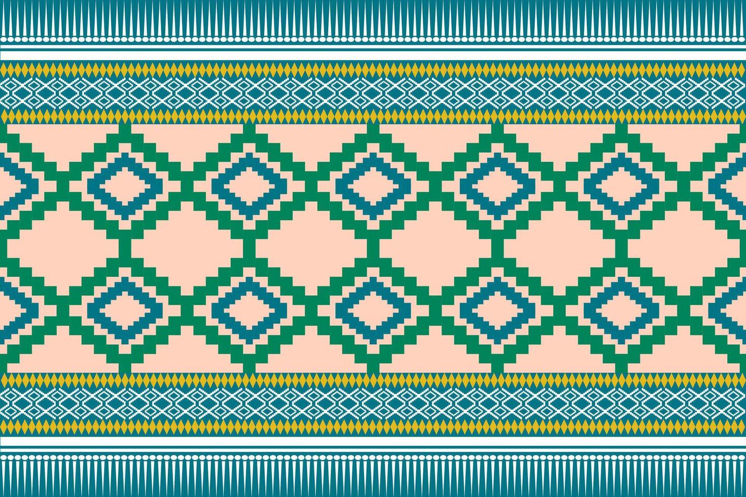 Abstract geometric ethnic seamless pattern. Geometric ethnic pattern fabric style. Geometric ethnic pattern design for clothing, textile, wrapping, background, wallpaper, carpet, embroidery vector