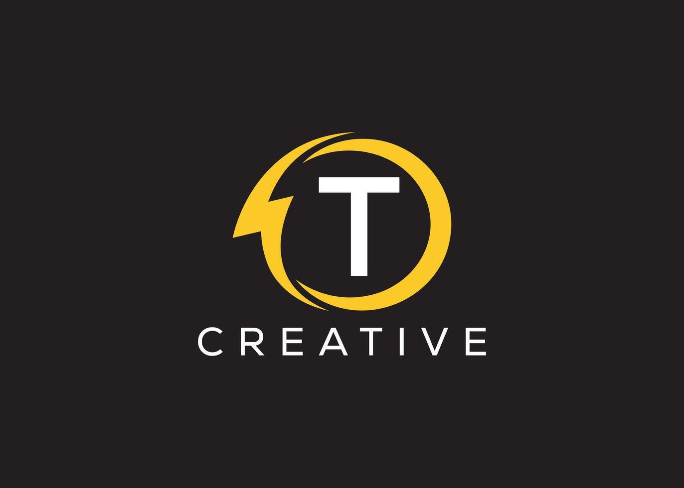 Minimal and professional Letter T thunder logo design template vector