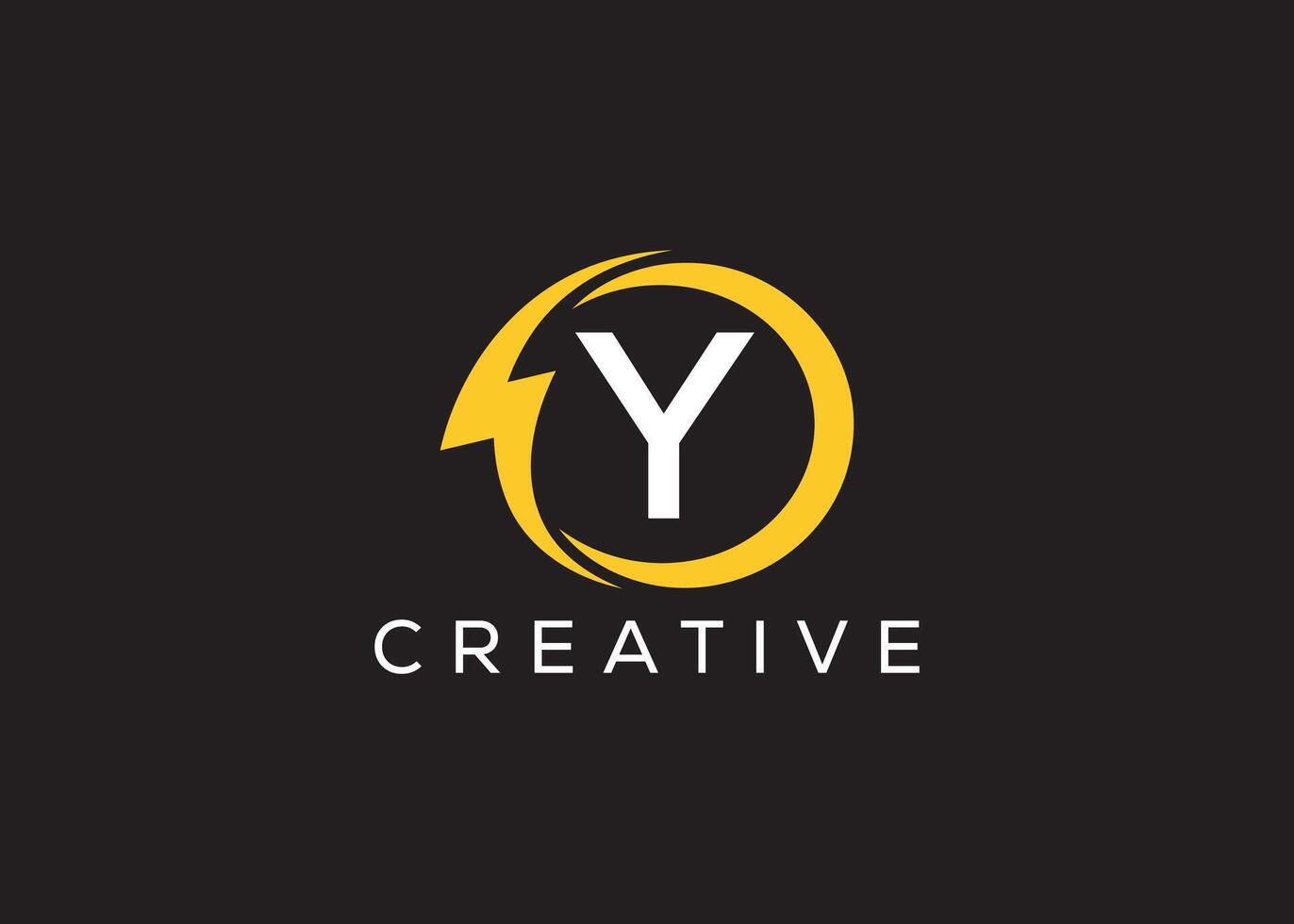 Minimal and professional Letter Y thunder logo design template vector