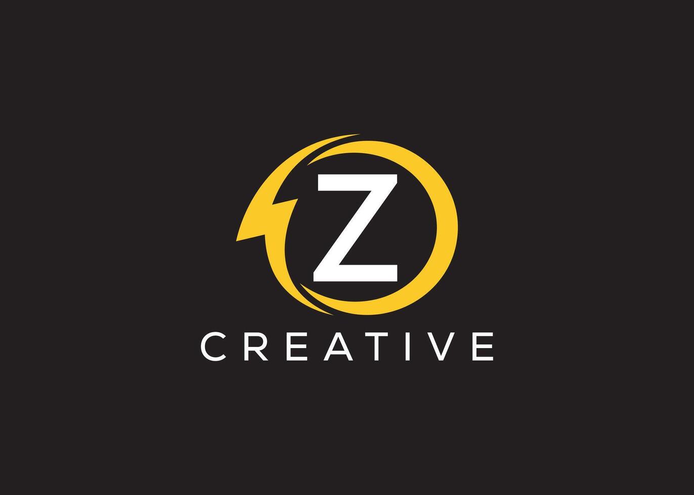Minimal and professional Letter Z thunder logo design template vector