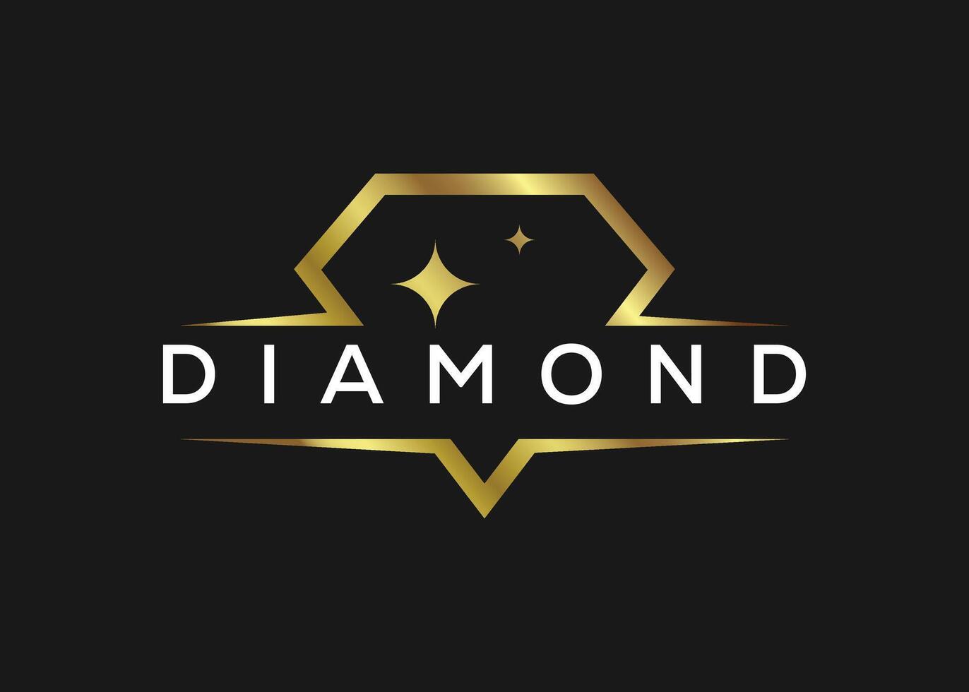 Minimal and professional Diamond logo design template vector