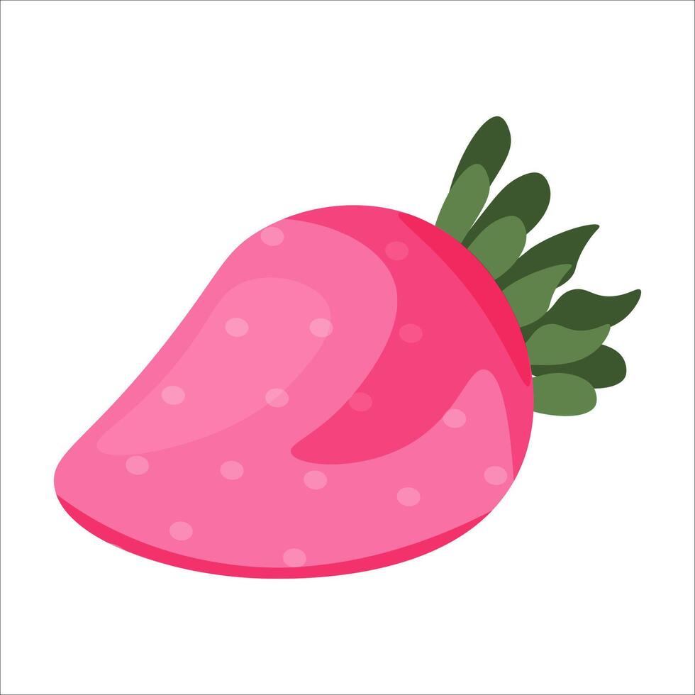 Sweet strawberry on the white background. Summer berry. Isolated illustration. vector